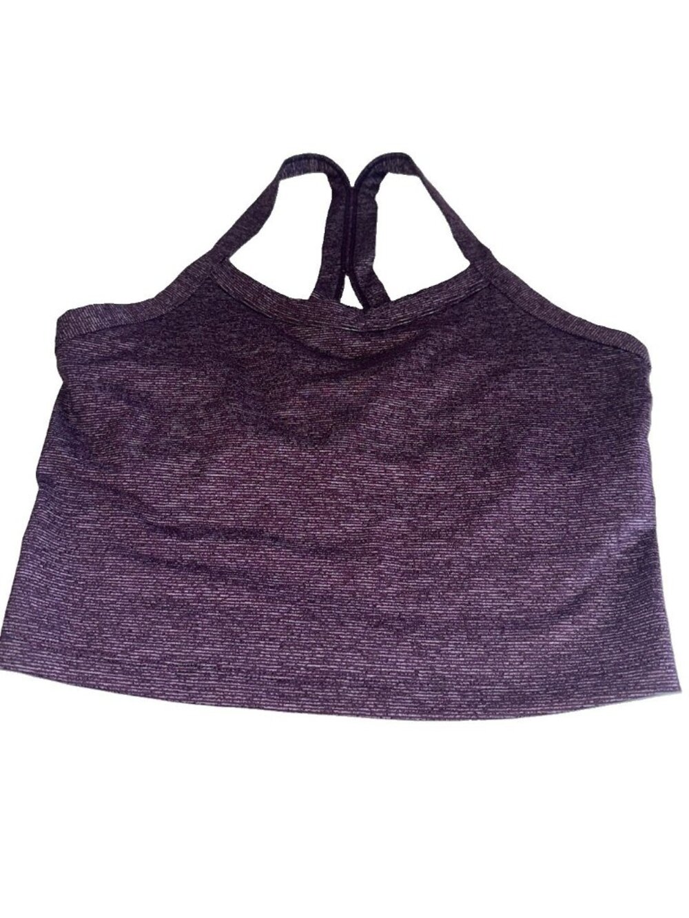 Born Primitive Purple Heather Stripe Your Favorite Sports Bra Sz L No Cups